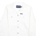 CALVIN KLEIN JEANS Womens White Cotton Denim Jacket M Button Plain Button