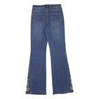 ANGEL KISS Womens Jeans Blue Regular Bootcut Denim Medium W27 L31 Floral