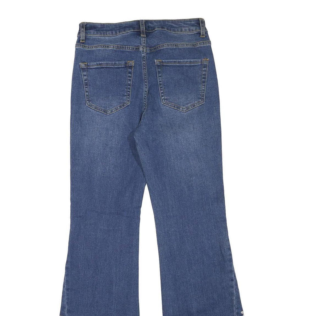 ANGEL KISS Womens Jeans Blue Regular Bootcut Denim Medium W27 L31 Floral