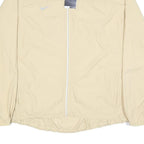 NIKE Womens Beige 2XL Jacket Polyester Zip Plain Lightweight Activewear