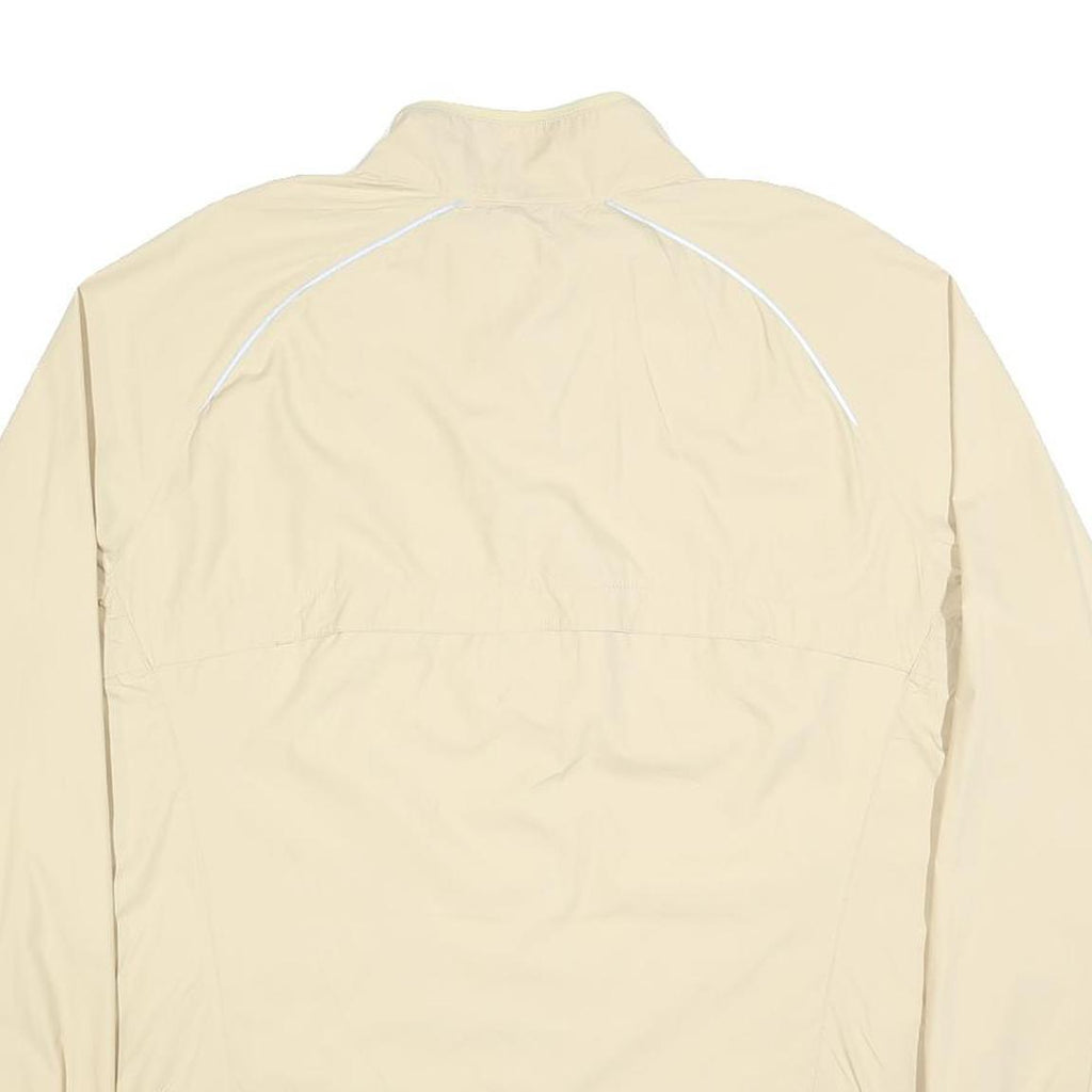 NIKE Womens Beige 2XL Jacket Polyester Zip Plain Lightweight Activewear