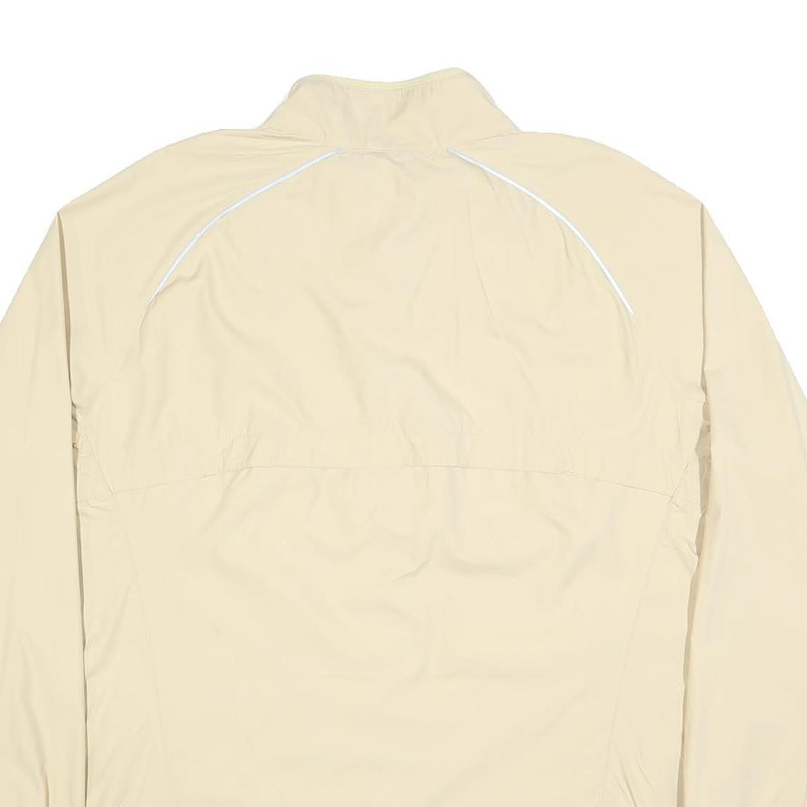 NIKE Womens Beige 2XL Jacket Polyester Zip Plain Lightweight Activewear