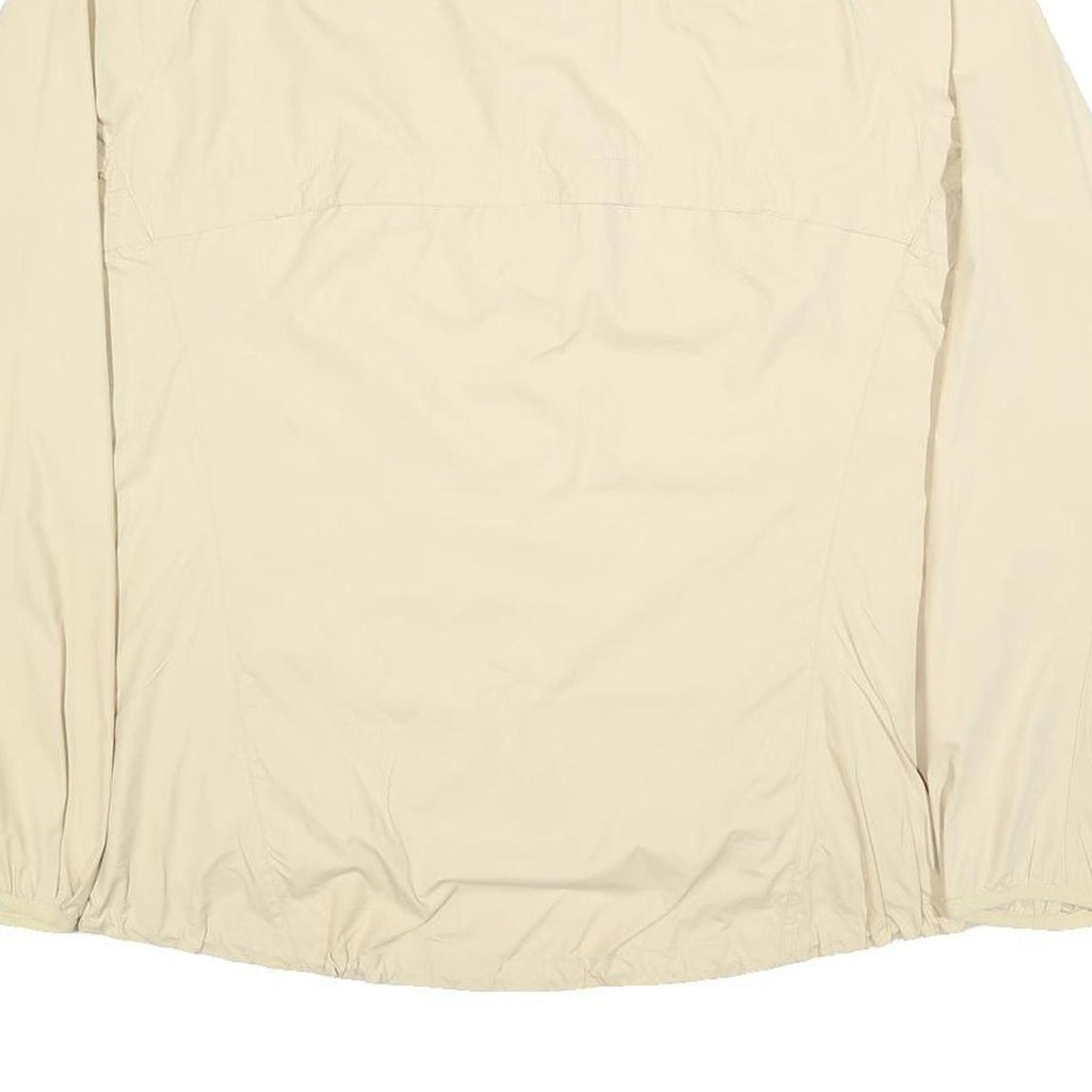 NIKE Womens Beige 2XL Jacket Polyester Zip Plain Lightweight Activewear