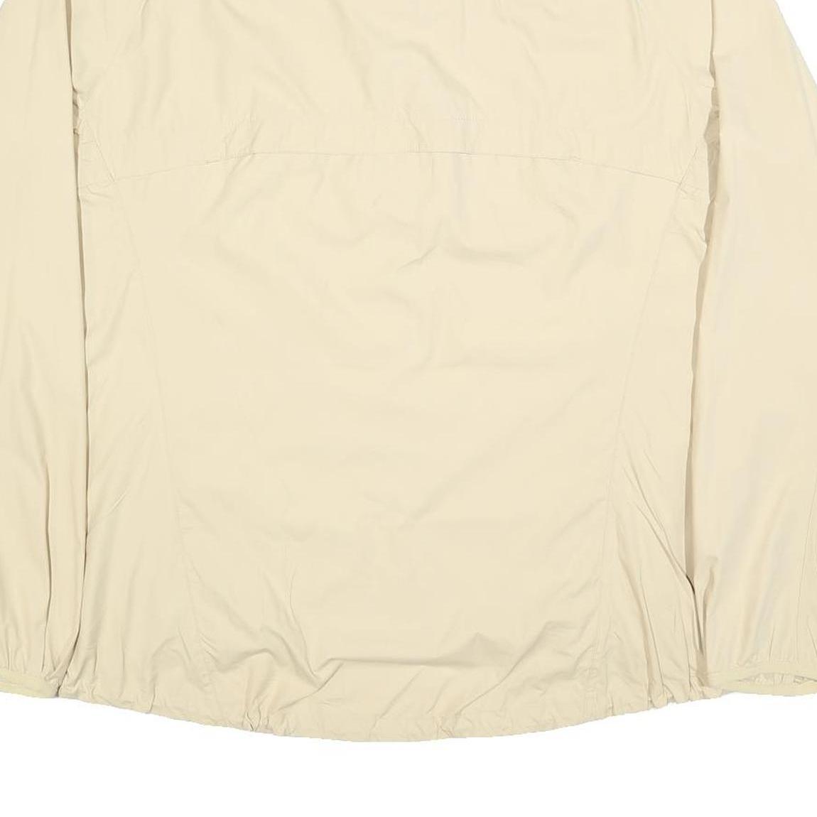 NIKE Womens Beige 2XL Jacket Polyester Zip Plain Lightweight Activewear