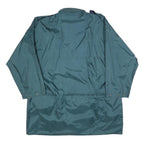 JEANTEX Mens Green & Navy Zip Up Jacket L Polyester Lightweight Casual