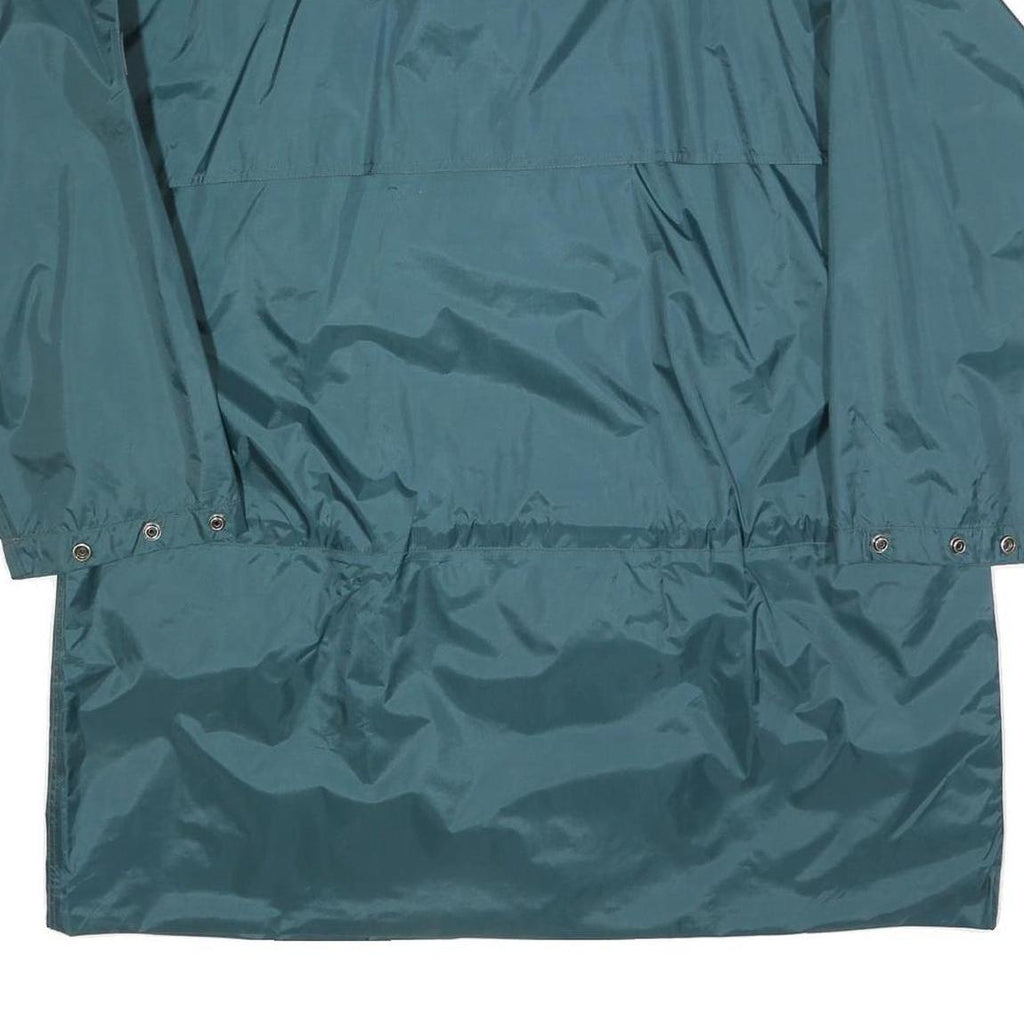 JEANTEX Mens Green & Navy Zip Up Jacket L Polyester Lightweight Casual