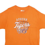 RUSSELL ATHLETIC Mens Orange Auburn Tigers Graphic T-Shirt L Short Sleeve Crew