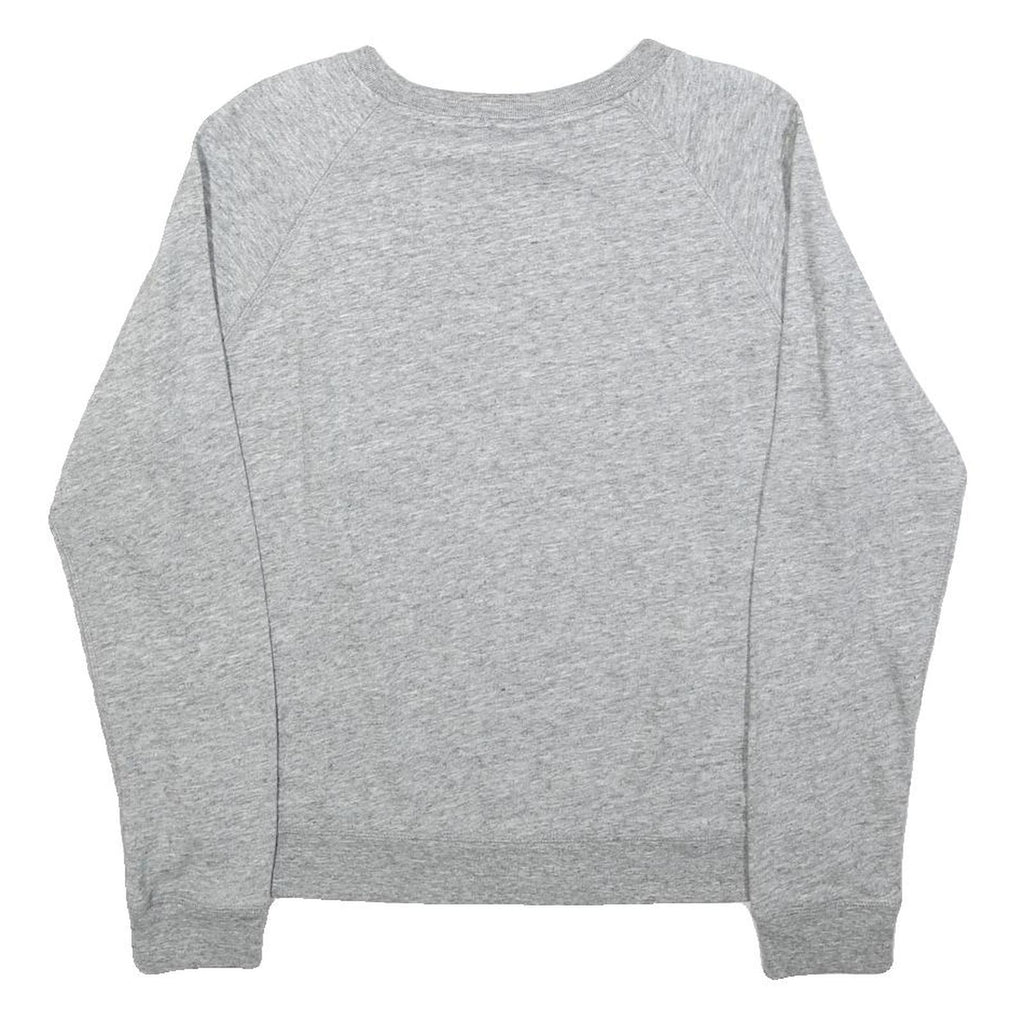 LEVI'S Womens Grey Cotton Blend Crew Neck Sweatshirt M Logo Print Casual