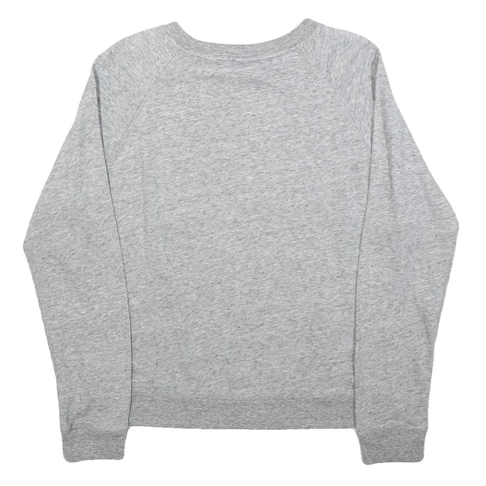 LEVI'S Womens Grey Cotton Blend Crew Neck Sweatshirt M Logo Print Casual