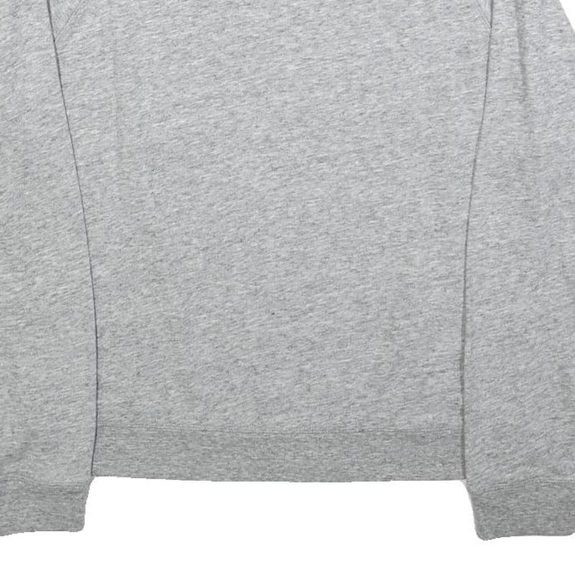 LEVI'S Womens Grey Cotton Blend Crew Neck Sweatshirt M Logo Print Casual