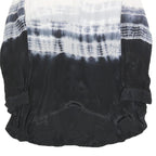 RELIGION Womens Black & White Tie Dye Shirt Long Sleeve Crew Neck XS Stylish