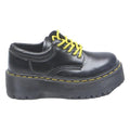 DR MARTENS Jadon Womens Platform Lace-Up Boots Black Leather UK 4 Chunky Sole