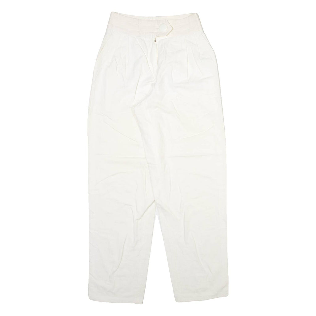 ROSNER Womens Trousers Cream Relaxed Tapered W24 L29