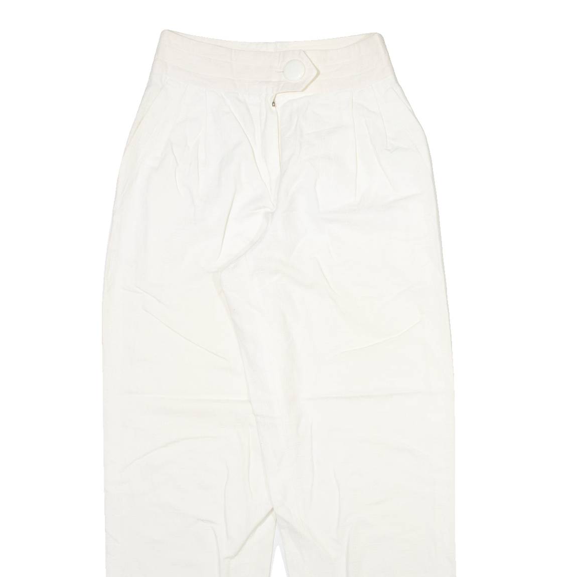ROSNER Womens Trousers Cream Relaxed Tapered W24 L29