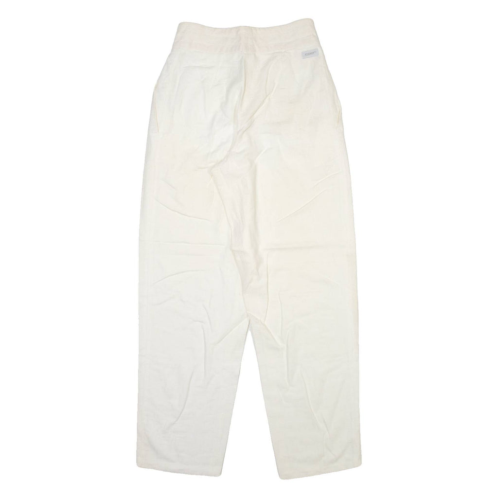 ROSNER Womens Trousers Cream Relaxed Tapered W24 L29