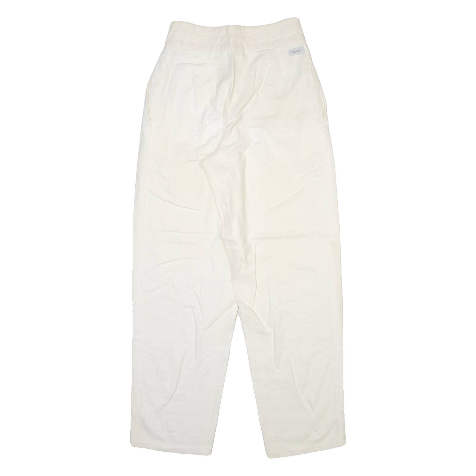 ROSNER Womens Trousers Cream Relaxed Tapered W24 L29
