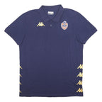 KAPPA Mens Blue & Gold BCM Short Sleeve Basic Polo Shirt 2XL Cotton Blend
