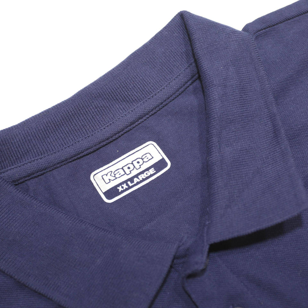 KAPPA Mens Blue & Gold BCM Short Sleeve Basic Polo Shirt 2XL Cotton Blend