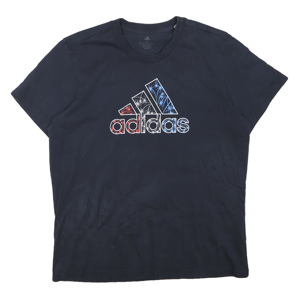 ADIDAS Womens Black Graphic T-Shirt M Short Sleeve Crew Neck Casual