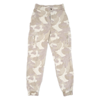 HOLISTER Mens Cotton Blend Beige & Cream Camo Regular Tapered Trousers W28 L29