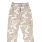 HOLISTER Mens Cotton Blend Beige & Cream Camo Regular Tapered Trousers W28 L29