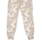 HOLISTER Mens Cotton Blend Beige & Cream Camo Regular Tapered Trousers W28 L29