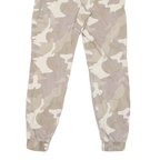 HOLISTER Mens Cotton Blend Beige & Cream Camo Regular Tapered Trousers W28 L29