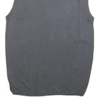 BTUGAN Mens Grey Purple Black Argyle Cotton Sleeveless V-Neck Jumper M Stylish