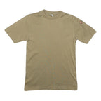 TEXTILES VERTRAUEN Mens Beige S Short Sleeve Crew Neck Cotton T-Shirt