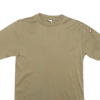 TEXTILES VERTRAUEN Mens Beige S Short Sleeve Crew Neck Cotton T-Shirt