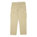 ALL ACCESS Mens Beige Regular Fit Cargo Trousers W29 L28 Cotton Blend Zip