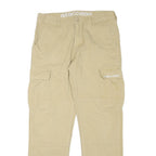 ALL ACCESS Mens Beige Regular Fit Cargo Trousers W29 L28 Cotton Blend Zip