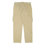 ALL ACCESS Mens Beige Regular Fit Cargo Trousers W29 L28 Cotton Blend Zip