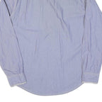 NAPAPIJRI Mens Blue & White Striped Cotton Blend Shirt L Casual Long Sleeve