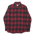 LEVI'S Mens Red & Black Check Shirt L Classic Fit Cotton Long Sleeve Button Up
