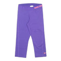 NIKE Womens Purple Sports Shorts S W22 Nike Pro Logo Athletic Gym