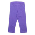 NIKE Womens Purple Sports Shorts S W22 Nike Pro Logo Athletic Gym