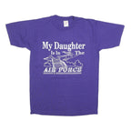 JERZEES Womens Purple T-Shirt M Short Sleeve Crew Neck Air Force Graphic