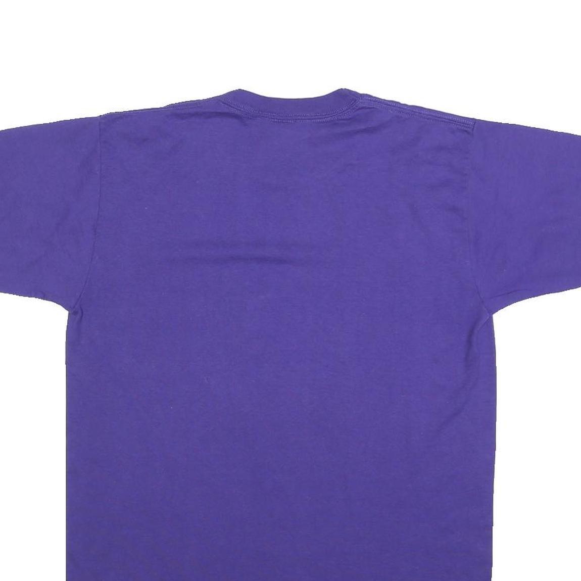 JERZEES Womens Purple T-Shirt M Short Sleeve Crew Neck Air Force Graphic