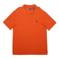 CHAPS Mens Orange Polo Shirt XL Short Sleeve Plain Cotton Casual