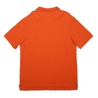 CHAPS Mens Orange Polo Shirt XL Short Sleeve Plain Cotton Casual