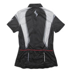 CRIVIT Womens Black & Grey Cycling T-Shirt M Short Sleeve 1/4 Zip Sports