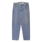 CALVIN KLEIN JEANS Mens Blue Regular Straight Denim W34 L32 Zip Cotton Blend
