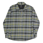 WRANGLER Mens Grey Black & Yellow Check Shirt 2XL Cotton Blend Long Sleeve
