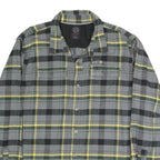 WRANGLER Mens Grey Black & Yellow Check Shirt 2XL Cotton Blend Long Sleeve