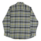 WRANGLER Mens Grey Black & Yellow Check Shirt 2XL Cotton Blend Long Sleeve