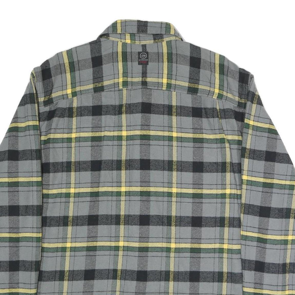 WRANGLER Mens Grey Black & Yellow Check Shirt 2XL Cotton Blend Long Sleeve