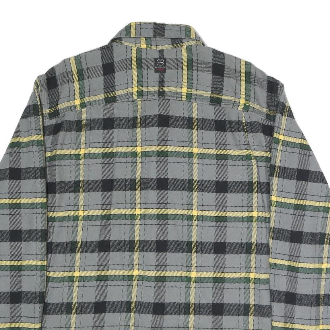 WRANGLER Mens Grey Black & Yellow Check Shirt 2XL Cotton Blend Long Sleeve