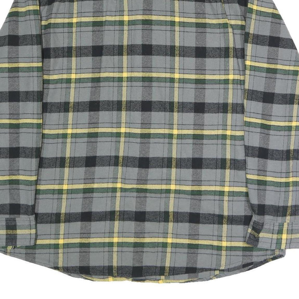 WRANGLER Mens Grey Black & Yellow Check Shirt 2XL Cotton Blend Long Sleeve