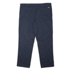 DICKIES Mens Regular Fit Navy Blue Polyester Blend Trousers W42 L31 Workwear Zip